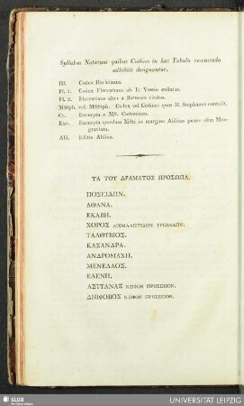 Syllabus Notarum quibus Codices in hac Fabula recensenda adhibiti designantur