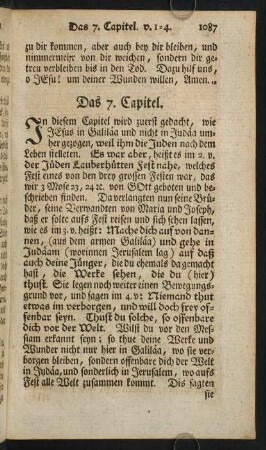 1087-1109, Das 7. Capitel