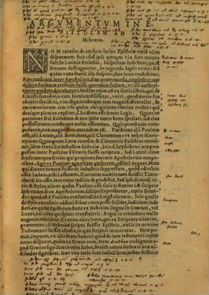 Ioannis Calvini Commentarii in epistolam ad Hebraeos