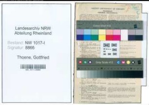 Entnazifizierung Gottfried Thoene , geb. 25.09.1898 (Polizeibeamter)