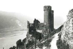 Rüdesheim, Burgruine Ehrenfels : Rüdesheim. Burgruine Ehrenfels. Ansicht von Südosten