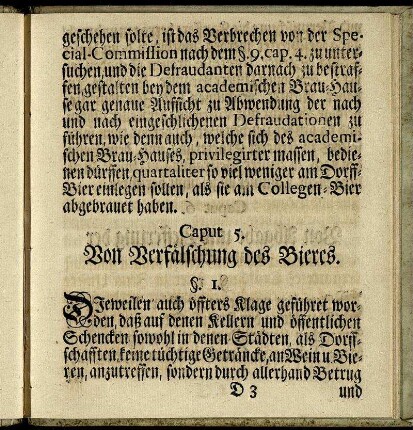 Caput 5. Von Verfälschung des Bieres.