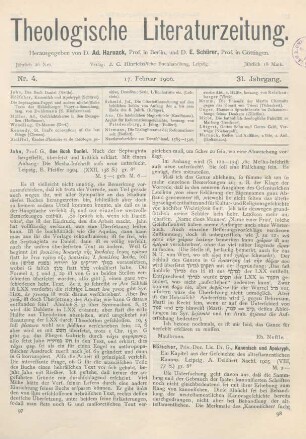 97-98 [Rezension] Jahn, G., Das Buch Daniel. Nach der Septuaginta hergestellt, übersetzt und kritisch erklärt