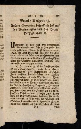 117-125, Neunte Abtheilung.