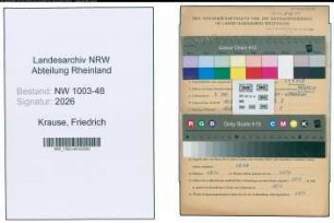 Entnazifizierung Friedrich Krause , geb. 09.05.1911 (Ingenieur)