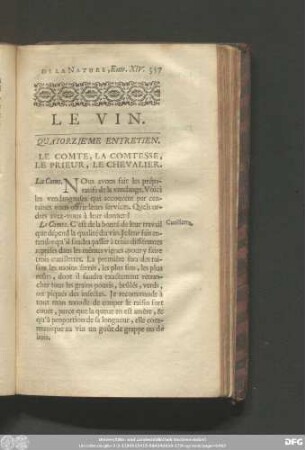 Le Vin. Quatorziéme Entretien.