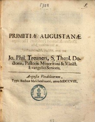 Primitiae Augustanae