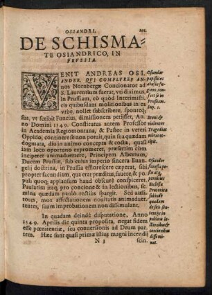 De Schismate Osiandrico, In Prussia.