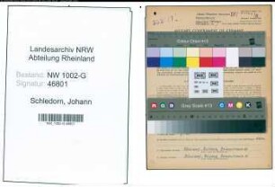 Entnazifizierung Johann Von Schledorn, geb. 05.03.1892 (Friseur)