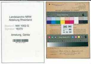 Entnazifizierung Gerda Amelung, geb. 09.03.1921 ()