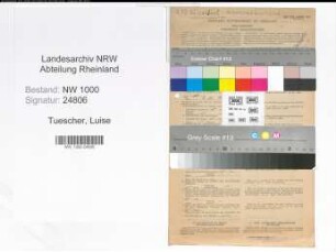 Entnazifizierung Luise Tuescher, geb. 06.01.1904 (Postangest.)