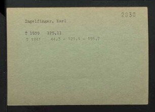 Ingelfinger, Karl