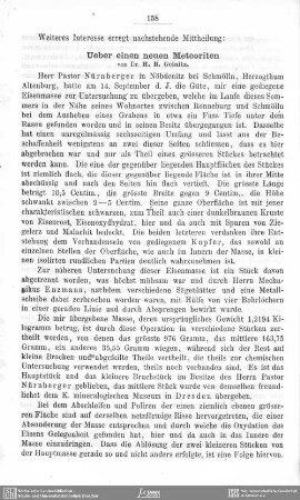 Ueber einen neuen Meteoriten