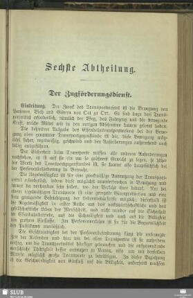 Sechste Abtheilung