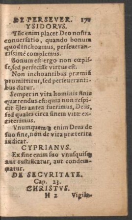 De Securitate. Cap. 23.