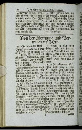 Von der Hoffnung und Vertrauen auf Gott.