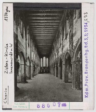 Chorin, ehem. Zisterzienserkloster: Inneres nach Westen
