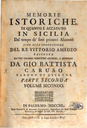 Memorie istoriche di ... Sicilia, 2,2