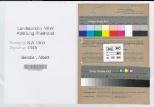 Entnazifizierung Albert Bendler, geb. 26.02.1913 (Polizist)