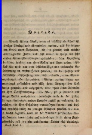 Briefe eines Reisenden, 1