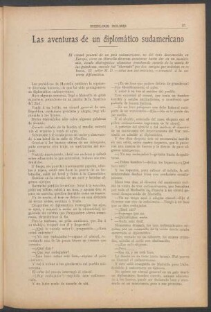Las aventuras de un diplomático sudamericano