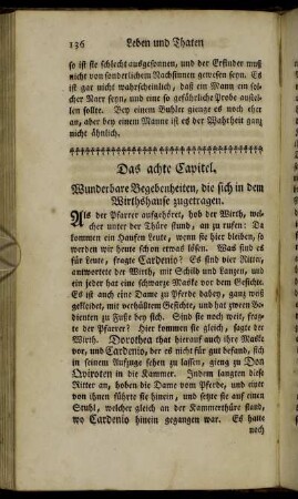 Das achte Capitel. Wunderbare Begebenheiten, die sich in dem Wirthshause zugetragen.