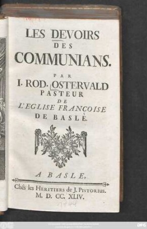 Les Devoirs Des Communians