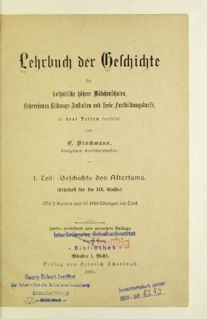 Teil 1: Geschichte des Altertums : (Lehrstoff für die 3. Klasse)