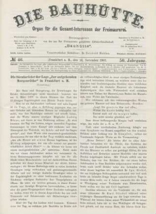 No. 46. Frankfurt a. M., den 16. November 1907. 50. Jahrgang.