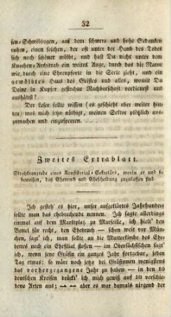 Zweites Extrablatt