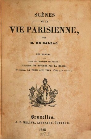 Scènes de la vie parisienne, 1