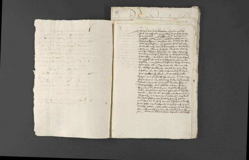 Schriftwechsel bezüglich der Konflikte zwischen Graf Ludwig von Öttingen und Sebastian Schertlin.