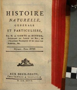 Histoire naturelle, générale et particulière, [3,]18. Oiseaux