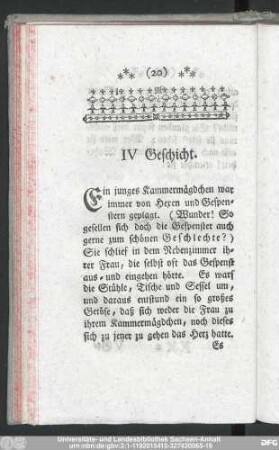 IV Geschicht.