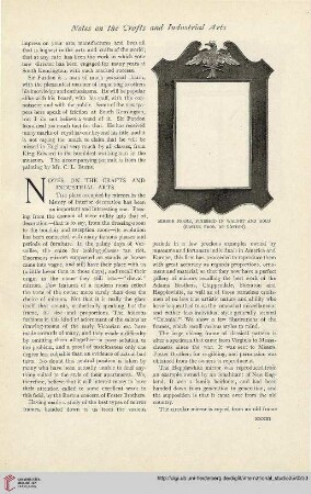 Notes on the crafts and industrial arts