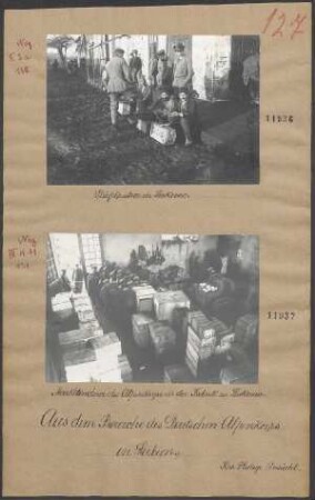 Marketenderei des Alpenkorps in der Fabrik zu Leskovac