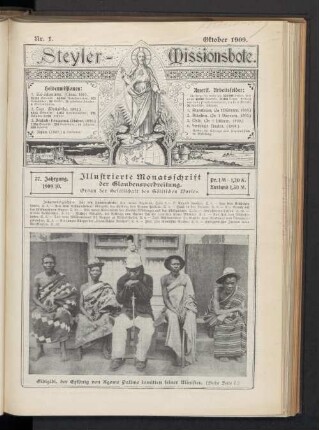Nr. 1. Oktober 1909. 37. Jahrgang.