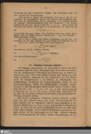 27. Aufnahme bewegter Objekte