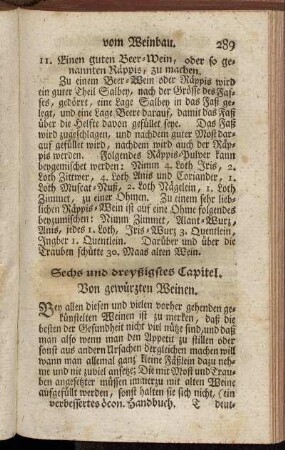 Sechs und dreyßigstes Capitel. Von gewürzten Weinen.