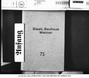 Briefwechsel zwischen Walter Gropius und Sekretär bzw. Syndikus Paul Kämmer