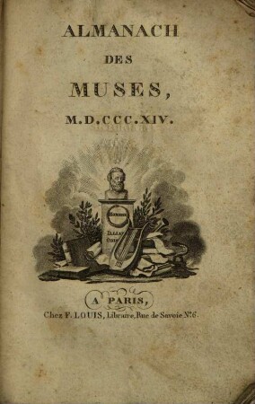 Almanach des muses : ou choix des poésies fugitives. 1814, 1814