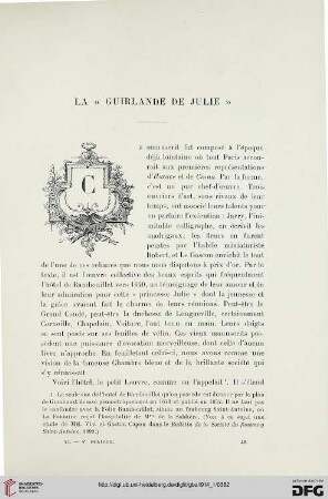 4. Pér. 11.1914: La "Guirlande de Julie"