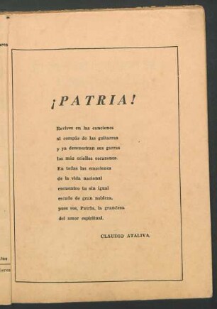 ¡Patria!