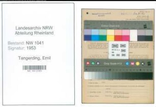 Entnazifizierung Emil Tangerding , geb. 24.09.1878 (Fabrikant)