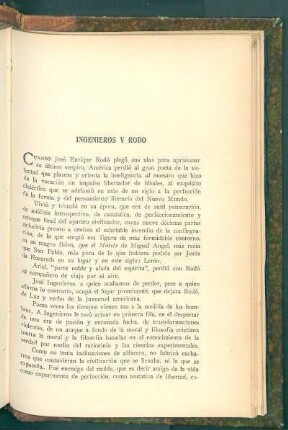 Ingenieros y Rodó