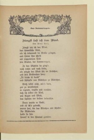 Aus Sommertagen.