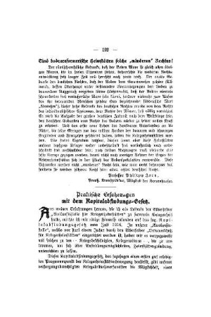 Praktische Erfahrungen mit dem Kapitalabfindungs-Gesetz