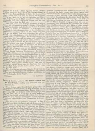 333-335 [Rezension] Harris, J. Rendel, The Homeric Centones and the Acts of Pilate