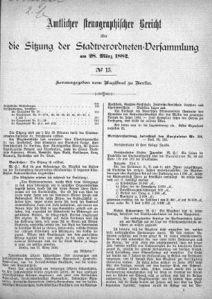 No 13, 28. März 1882