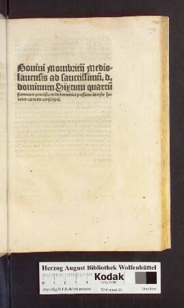 Bonini Mombritij Mediolanensis ad sanctissimu[m]. d. dominum Sixtum quartu[m] summum pontificem de dominica passione libri sex heroico carmine conscripti